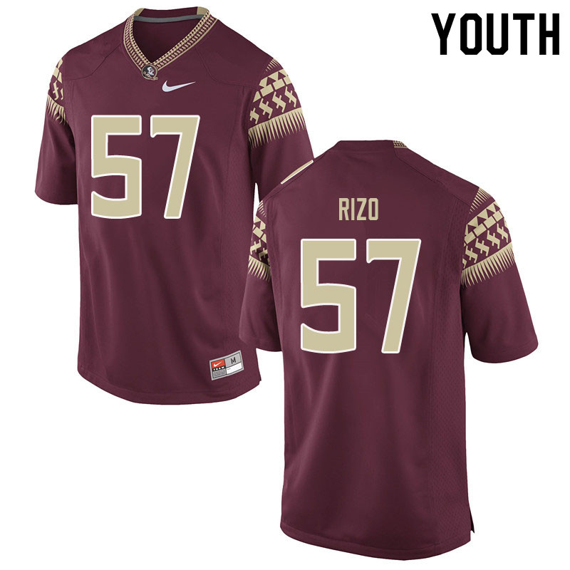 Youth #57 Axel Rizo Florida State Seminoles College Football Jerseys Sale-Garent - Click Image to Close